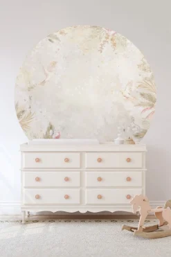 Poespas Home Behangcirkels^Behangcirkel Boho Feathers | 鈱€ 145 cm