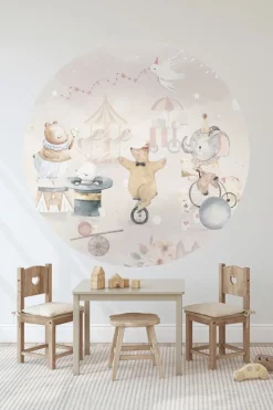 Poespas Home Behangcirkels^Behangcirkel Circus | Pastel | 鈱€ 145 cm