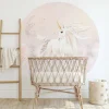 Poespas Home Behangcirkels^Behangcirkel Dreamy unicorn | Roze