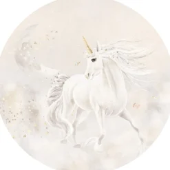Poespas Home Behangcirkels^Behangcirkel Dreamy unicorn | Beige
