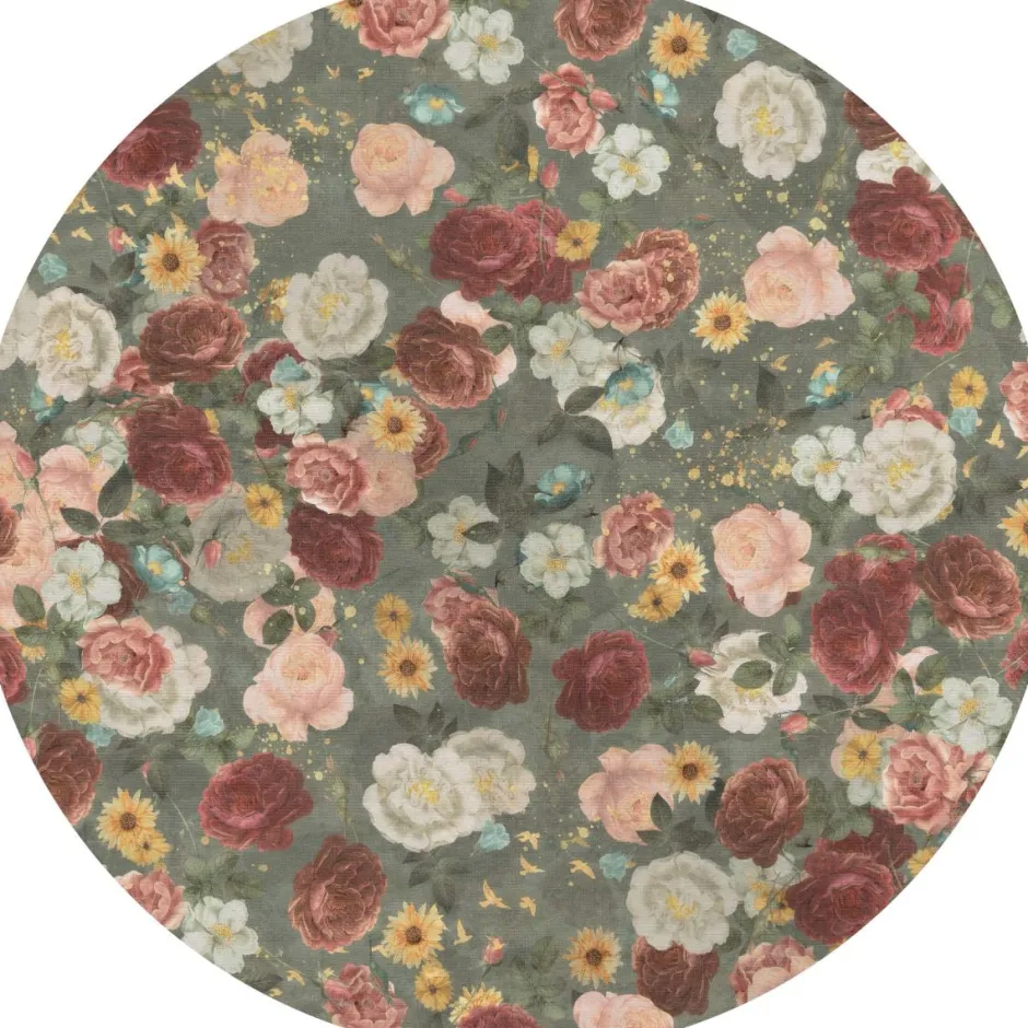 Poespas Home Behangcirkels^Behangcirkel English Garden | 鈱€ 145 cm | Groen