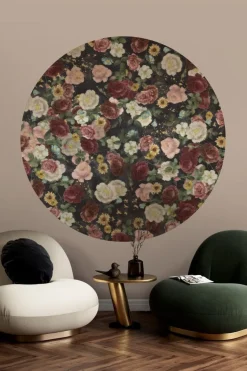 Poespas Home Behangcirkels^Behangcirkel English Garden | 鈱€ 145 cm | Zwart