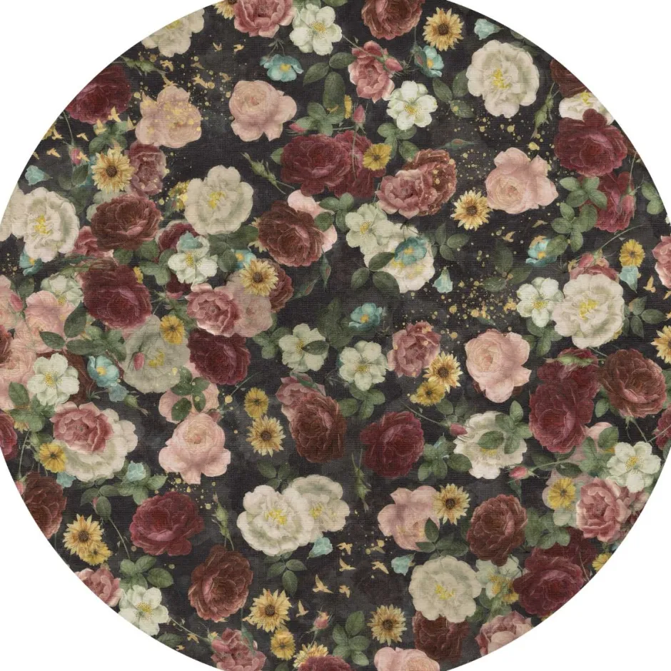 Poespas Home Behangcirkels^Behangcirkel English Garden | 鈱€ 145 cm | Zwart