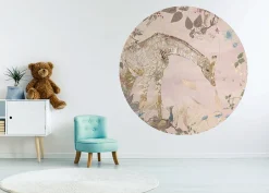 Poespas Home Behangcirkels^Behangcirkel Giraffe | Roze