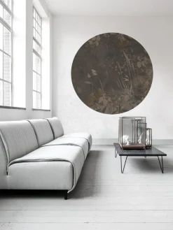 Poespas Home Behangcirkels^Behangcirkel Golden Leaves | Donkerbruin