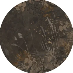 Poespas Home Behangcirkels^Behangcirkel Golden Leaves | Donkerbruin