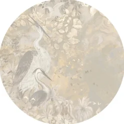 Poespas Home Behangcirkels^Behangcirkel Marble sky | Beige