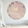 Poespas Home Behangcirkels^Behangcirkel Morning bird | Roze