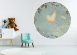 Poespas Home Behangcirkels^Behangcirkel Morning bird | Mint