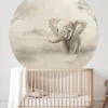 Poespas Home Behangcirkels^Behangcirkel Olifant | Circle of Life Collection | 鈱€ 145 cm