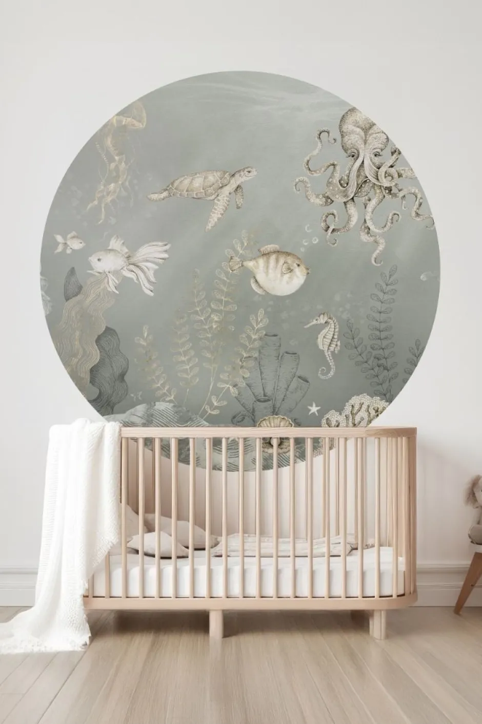 Poespas Home Behangcirkels^Behangcirkel Onderzee | Blauw