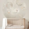 Poespas Home Behangcirkels^Behangcirkel Pastel Planets | 鈱€ 145 cm | Beige