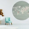 Poespas Behangcirkels^Behangcirkel Wereldkaart | Mint