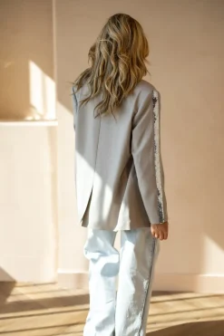 DAMES Refined Department Blazers & Gilets^Blazer Bodi | Light grey sequin |