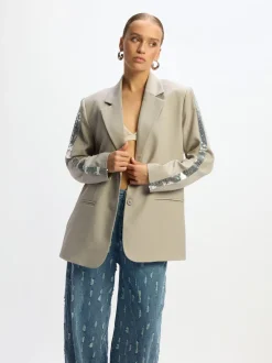 DAMES Refined Department Blazers & Gilets^Blazer Bodi | Light grey sequin |