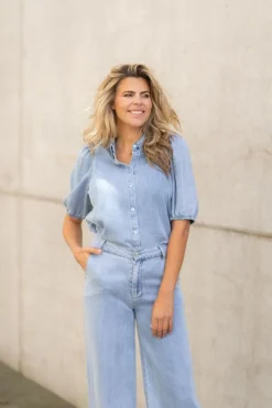DAMES Freebird Blouses^Blouse Britte | Mid blue |