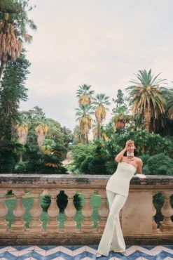 DAMES JOSH V Co-ords | Broeken^Broek Kit | Light ecru |