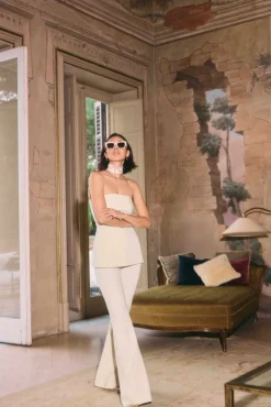 DAMES JOSH V Co-ords | Broeken^Broek Kit | Light ecru |