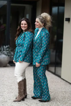 DAMES Studio Poespas Broeken^Broek Sam | Wide leg | Tibetan blue |