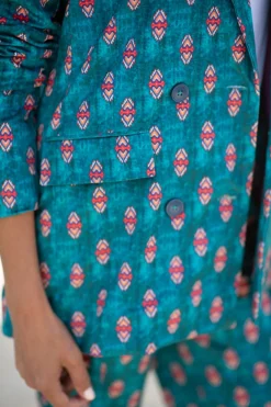 DAMES Studio Poespas Broeken^Broek Sam | Wide leg | Tibetan blue |