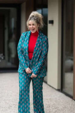 DAMES Studio Poespas Broeken^Broek Sam | Wide leg | Tibetan blue |