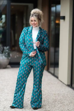 DAMES Studio Poespas Broeken^Broek Sam | Wide leg | Tibetan blue |