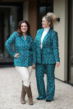 DAMES Studio Poespas Broeken^Broek Sam | Wide leg | Tibetan blue |