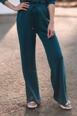 DAMES Studio Poespas Co-ords | Broeken^Broek Scuba-doo | Petrol |