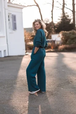 DAMES Studio Poespas Co-ords | Broeken^Broek Scuba-doo | Petrol |