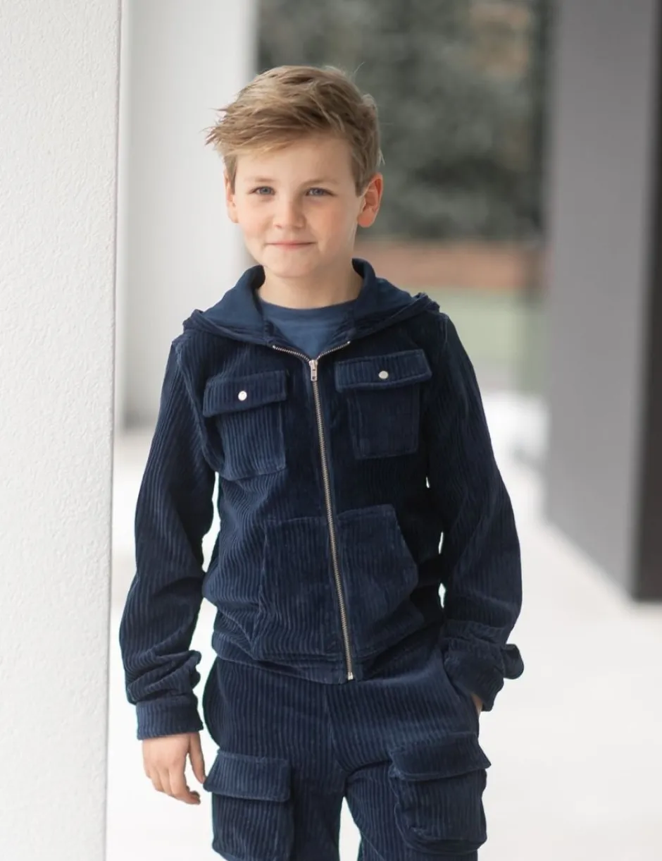 DAMES Studio Poespas Snøpskes | Snøpskes^Cardigan rib | Cool indigo |