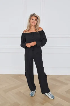 DAMES Refined Department Co-ords | Broeken^Cargo pants Nevada | Black |