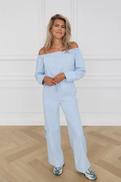 DAMES Refined Department Co-ords | Broeken^Cargo pants Nevada | Light blue |