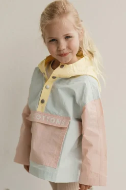 Tinycottons Jassen & Jacks^Color block jacket | Pastel blue/mellow yellow |