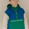 Tinycottons Jassen^Color block jacket | Ultramarine/dark emerald |