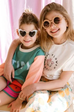 Tinycottons Truien & Vesten | Truien & Vesten^Color block sweatshirt | Emerald |