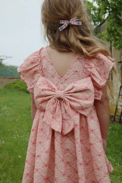DAMES Konges Slojd Jurken & Salopettes | Jurken^Dress Ava bow gots | Lacy pink |