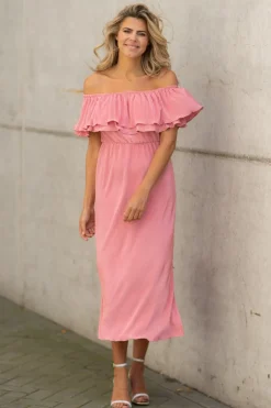 DAMES Freebird Jurken^Dress Bonne | Soft coral |