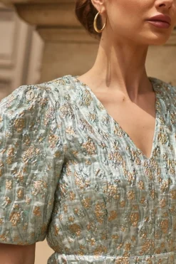 DAMES Freebird Jurken^Dress Daantje | Sea green |