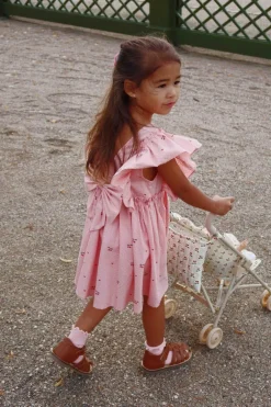 DAMES Konges Slojd Jurken & Salopettes | Jurken^Dress Evia bow | Cherry coeur |