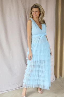 DAMES A-view Jurken^Dress Miranda | Light blue |