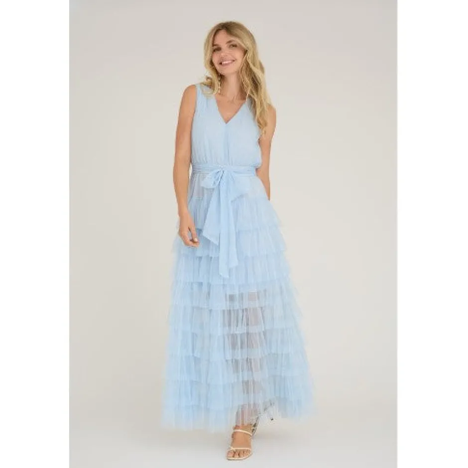DAMES A-view Jurken^Dress Miranda | Light blue |