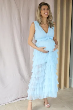 DAMES A-view Jurken^Dress Miranda | Light blue |