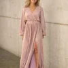 DAMES Studio Poespas Jurken | Snøpskes^Dress Plissé | Pink champagne |