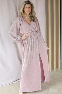 DAMES Studio Poespas Jurken | Snøpskes^Dress Plissé | Pink champagne |