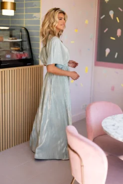 DAMES Studio Poespas Jurken | Snøpskes^Dress Plissé | Sparkling mojito |