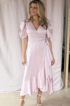 DAMES A-view Jurken^Dress Sinda | Pale rose |