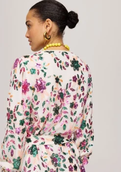 DAMES Poespas Jurken^Dress Yade | Ecru multi | Harper & Yve