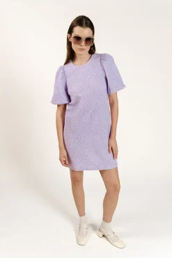 DAMES Bô-Dôme Jurken^Elisa dress | Relieve lila |