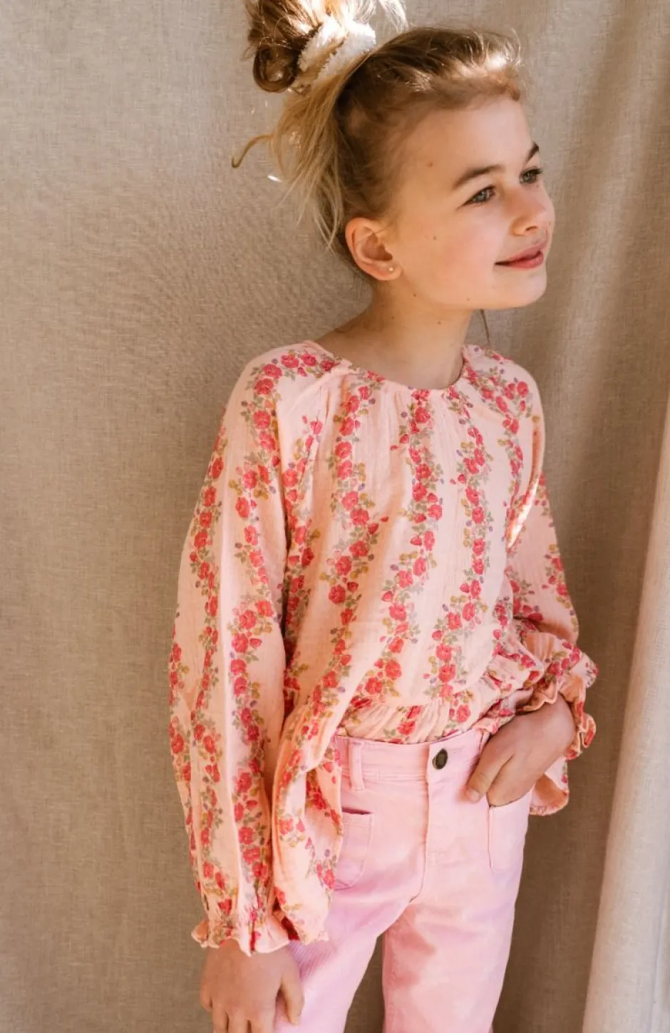 DAMES Sproet u0026 Sprout Broeken & Leggings | Broeken^Flare denim pants daisies print | Summer sorbet | Sproet & Sprout