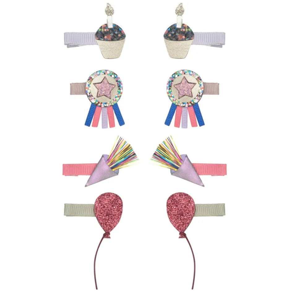 Mimi u0026 Lula Haaraccessoires^Haarklemmen Birthday theme | Party time | 8 stuks | Mimi & Lula